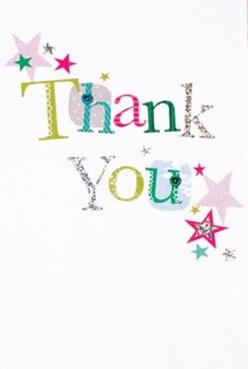 This thank you card captures a jubilant spirit, much like the lively pulse of Blackheath village itself, with its blend of old and new. Across the snow-white canvas, each letter of 'Thank You' is hand-rendered in a joyful patchwork of colour-zestful lime, bold pink, ocean blue-each pattern reminiscent of the local art displayed at Blackheath's weekend markets. Sprinkled across the layout, delicate stars in gold, teal, and a playful magenta suggest the feeling of shared celebration after an event at All Saints or a friendly picnic on the Heath. The card's surface bears a gentle texture, with select lettering picked out in metallic silver, catching the glow of natural light much like flowers gleam when arranged in our shop near Montpelier Row. The pure, unblemished background allows these expressive details to pop, keeping the design uncluttered but full of vitality. Paired with an exuberant bouquet for local delivery, this card perfectly expresses gratitude that is heartfelt and uniquely Blackheath-a blend of thoughtful artistry and the essential touch of the local florist, invoking the area's creative charm and communal spirit.